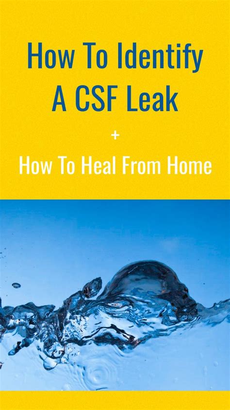 how to treat csf leak at home|How to Identify a CSF Leak and Fix it Naturally